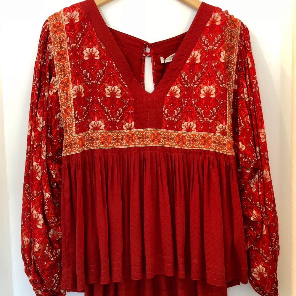 Spell & The Gypsy Jewel Smock Blouse in Copper